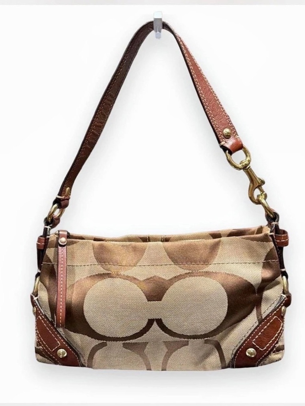 Vintage Coach Mini Carly Large Optic Signature C Shoulder Bag 10730